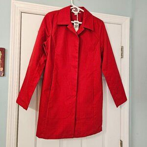 Old Navy Size Medium Womens Red Overcoat Excellent Condition New with Tag